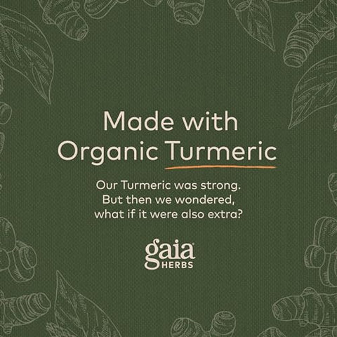 Turmeric Supreme Extra Strength Gummies – Suporte ao Alívio de Inchaço para Manter um Estilo de Vida Ativo – Sabor Limão e Gengibre – Gomas de Cúrcuma – 120 Veganas Orgânicas - Gaia Herbs