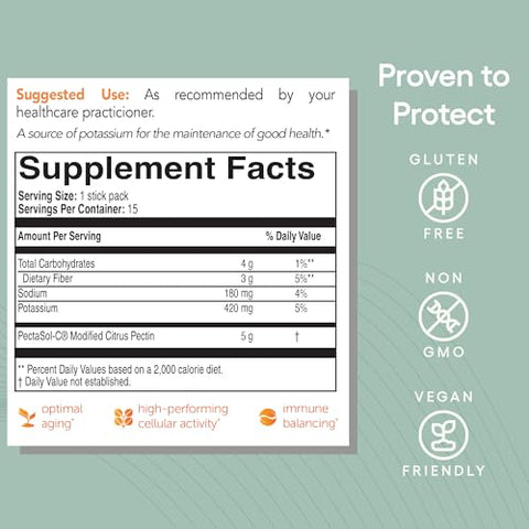EcoNugenics - PectaSol Modified Citrus Pectin – 15 Sachês de 5g – Suplemento para Saúde Total do Corpo, Apoio ao Coração, Sistema Imunológico e Resposta Inflamatória