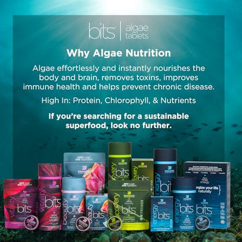 ENERGYBITS - VITALITYbits – Spirulina Orgânica em Pó – 100g – Energia Natural