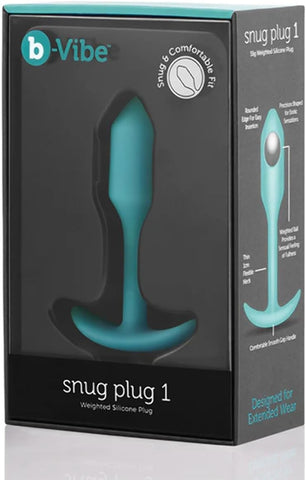 Snug Plug 1 – Plug Anal de Silicone Seguro para o Corpo, Peso de 55g (Menta) - b-Vibe