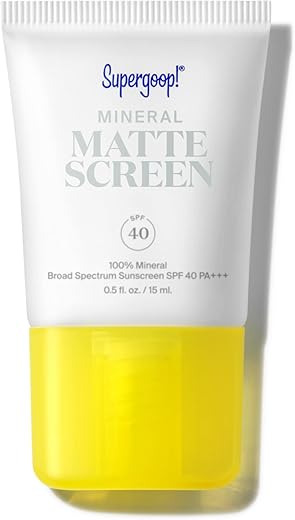 Mineral Mattescreen (SPF 40) – 15 mL – Protetor Solar 100% Mineral, Livre de Óleo – Suaviza a Aparência da Pele, Minimiza Poros - Supergoop!