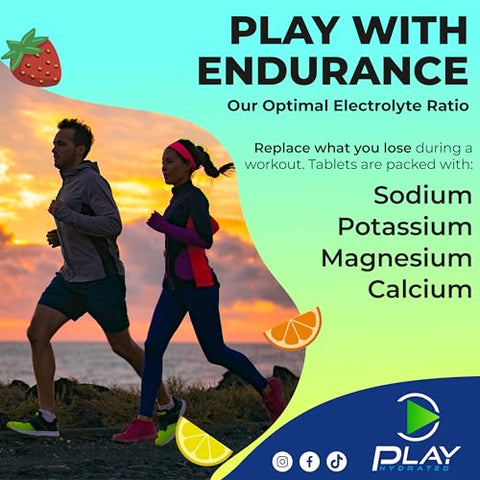 Play Hydrated - Tabletes de Eletrólitos Naturais – Marca do Produto – 100g