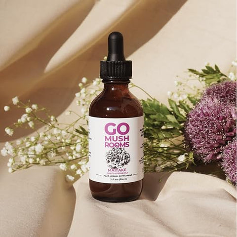 GO Mushrooms - Maitake Tincture – Extrato Duplo de Corpo Frutífero de Cogumelo para Renovação – 30ml