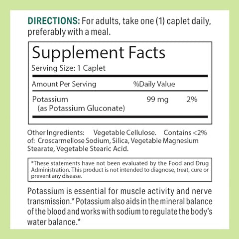 Potássio 99 mg Minerais Suplemento Dietético Vegetariano 250 cápsulas - Vitamin World