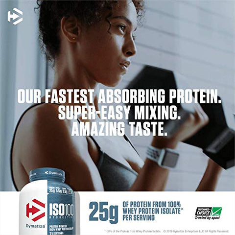ISO100 Proteína Hidrolisada em Pó, Branco, Baunilha Gourmet, 725g - Dymatize