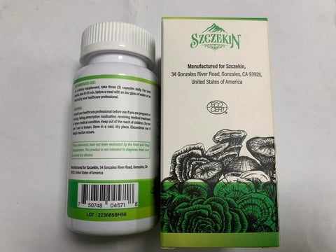 SZCZEKIN - Active Hexose Correlated Compound 1500 mg – Suplemento de Extrato Natural de 8 Cogumelos, Sistema Imunológico, Função Hepática, Atividade de Células Natural Killer e T, 360 Cápsulas Vegetais