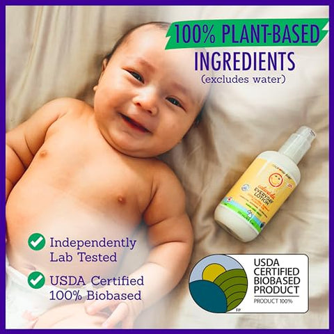 Loção de Calêndula | 100% Natural | Hidratante Suave para Pele Sensível do Bebê | Loção de Lavanda para Crianças | Amigável para Alergias | Calêndula Orgânica Aloe Vera | 100ml - California Baby