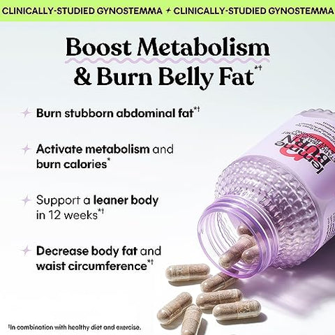 Burn – Ativador AMPK para Queima de Gordura Abdominal e Metabolismo Acelerado para Homens - Lemme