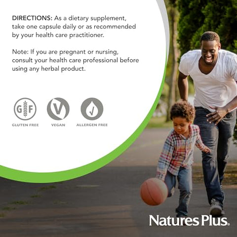 Herbal Actives Turmeric – 400 mg, 95% Curcumin, 60 Cápsulas Veganas – Vegetariano, Sem Glúten – 60 Porções - Natures Plus