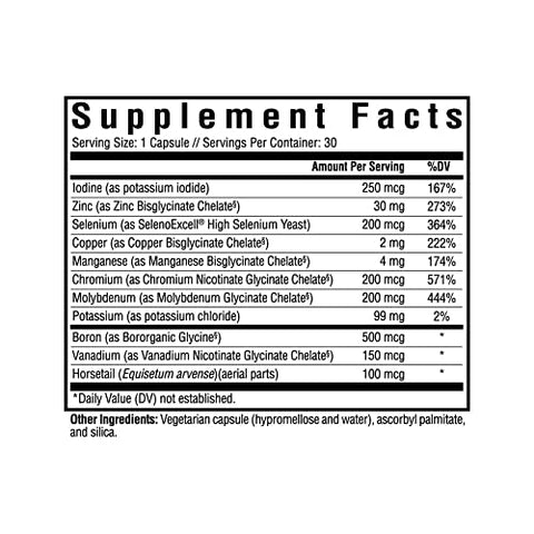 Complexo de Minerais Traço – Inclui 10 Minerais Traço Essenciais – Suplemento Mineral Apoia o Sistema Imunológico - Seeking Health