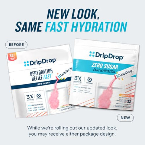 Hydration – Pack Variado Zero Açúcar – Pó Hidratante com Eletrólitos – Limão Limão, Melancia, Pêssego, Maracujá | Keto - DripDrop