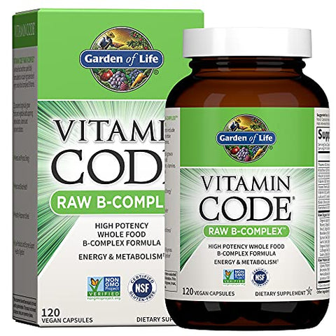 Complexo de Vitamina B 120 Cápsulas Veganas + Ferro Cru em Cápsulas 30 Unidades – Promoção - Garden of Life