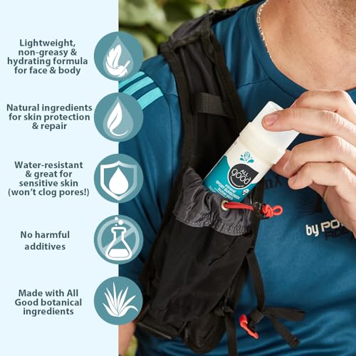 All Good Makes Everything Better - Protetor Solar All Good – Mineral Esportivo para Rosto, Nariz, Orelhas- Bastão de Manteiga FPS 50 – Amigo dos Recifes de Coral, Resistente à Água, Óxido de Zinco, Óleo de Coco, Cera de Abelha, Vitamina E (78g)