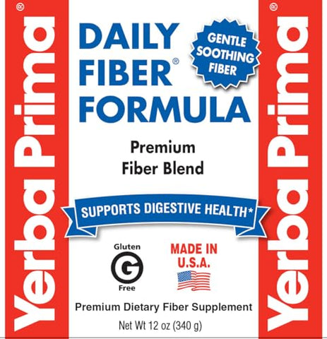Fórmula Diária de Fibra em Pó – 340g (Pacote com 4) – Solúvel - Yerba Prima