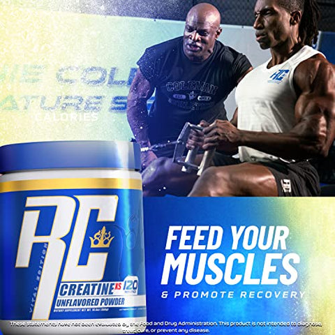 Creatine-XS: Pó de Creatina Monohidratada para Recuperação Pós-Treino, Construção Muscular e Força, Suporte Energético, Ganho de Massa, Sem Sabor, 120g - Ronnie Coleman Signature Series