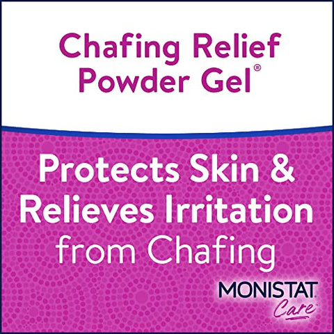 Gel em Pó para Alívio de Assaduras, Proteção Antifricção, Gel sem Fragrância, 1,5 Oz, 4 Pacotes - Monistat