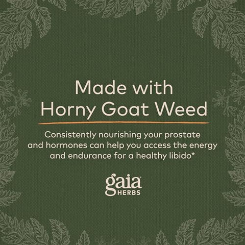 Libido Masculino com Saw Palmetto, Horny Goat Weed e Maca – 60 cápsulas - Gaia Herbs