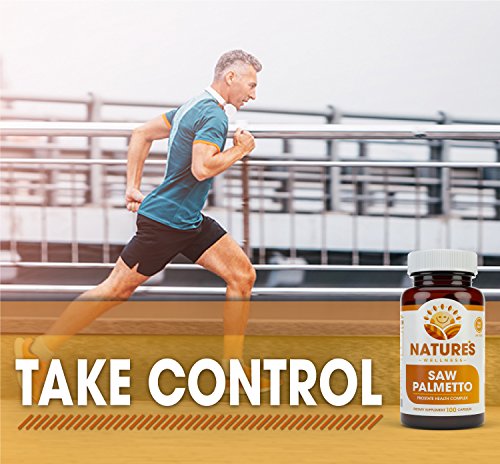 Natures Wellness - Suplemento Prostático Saw Palmetto 1000mg, Extrato de Bagas – Máxima Potência para Promover a Saúde da Próstata, Reduzir a Micção Frequente e Bloquear a Queda de Cabelo Relacionada ao DHT Naturalmente