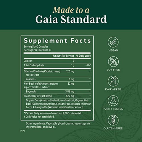 Pro Daytime HPA – Adaptogen: Energia Natural e Equilíbrio Hormonal - Gaia Herbs