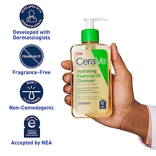 Espuma de Limpeza Hidratante com Óleo | Limpeza Hidratante com Óleo para o Rosto - CeraVe