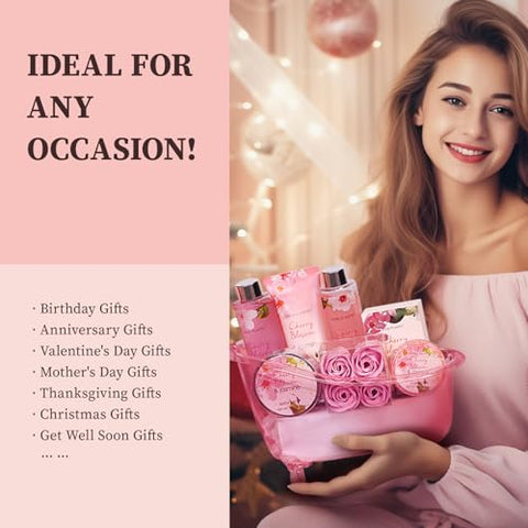 BODY & EARTH - Cesta de Presente para Mulheres – Corpo: Produtos em ml e g