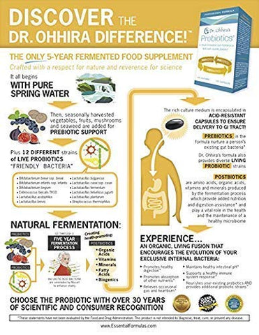 Essential Formulas - Dr. Ohhira’s Probiotics Professional Formula – 60 Cápsulas com 3 Amostras de Viagem (6 Cápsulas Bônus) – Fórmula Profissional de Probióticos