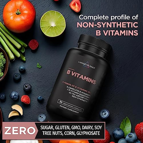 Livingood Daily - Livingood – Cápsulas de Complexo B – Suplemento Vitamínico para Mulheres