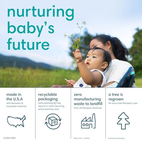 Fraldas Pampers Pure Protection Recém-Nascido – Tamanho 0, 76 Unidades, Fraldas Descartáveis Premium Hipoalergênicas para Bebês (Embalagem Pode Variar)