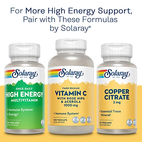 SOLARAY - Solaray Vitamina B-Complexo Mastigável, Morango, Energia Saudável, Células Vermelhas do Sangue, Estresse