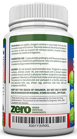 NutriONN - Electrólitos – Cápsulas de Reposição de Eletrólitos 100% Naturais – Pílulas Premium Amigáveis ao Keto – Sem Açúcar – Ótimo para Hidratação e Renovação