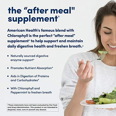 Papaya Enzyme with Chlorophyll – 600 Comprimidos Mastigáveis (200 Porções Totais) - American Health