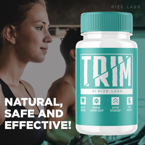 rize labs - Trim Capsulas para Perda de Peso Avançada, Especialmente Formuladas para a Fase de Corte e Escultura, Avaliações do Trim (60 Cápsulas)