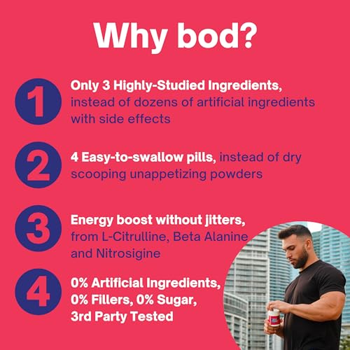 Goba Tea - BOD Pílulas Pré-Treino com Chá Verde Natural, Eletrólitos, L-Teanina, Beterraba, Suporta Energia, Resistência, Desempenho nos Treinos sem Nervosismo ou Queda, Pré-Treino Vegano