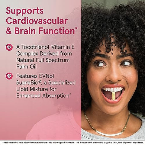 Toco-Sorb: Suporte à Saúde Cardiovascular e Função Cerebral, Fórmula de Alta Absorção, Complexo de Tocotrienol-Tocoferol e Vitamina E, 60 Softgels, 30 Dias de Fornecimento - Jarrow Formulas