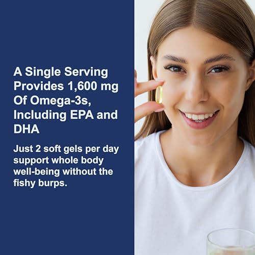 Ômega-3 Elite Gems, 1600 mg Ácidos Graxos Ômega-3 Incluindo EPA e DHA, Norueguês, Óleo de Peixe Selvagem Capturado de Forma Sustentável, Cápsulas de Óleo de Peixe Ômega 3 - Carlson