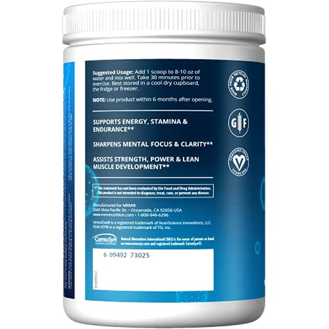 Nutrition Driven Pré-Treino em Pó | Sabor Morango Kiwi | 125mg Cafeína | Ingredientes Puros | Misturas Energéticas para Hidratação Muscular | Energia para Performance | Vegano - MRM
