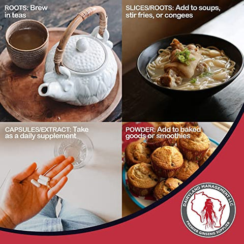 Dairyland Management LLC - Chá de Ginseng Americano Dairyland 美国人参茶 (40 un) – Chá de Ginseng Premium de Wisconsin – Chá de Ginseng Americano Autêntico – Bebida de Ginseng Sem GMO e Glúten – Desfrute do Puro Chá de Ginseng