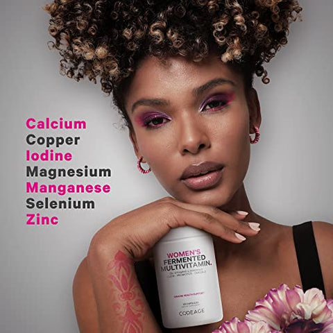 Mulheres Diário Multivitamínico, 25 Vitaminas – Marca Líder em Saúde Feminina - Codeage