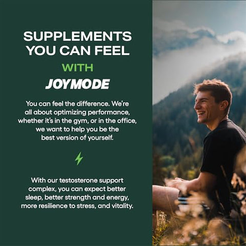 Complexo de Suporte à Testosterona (90ct) – Suplemento Natural para Homens com Ashwagandha, DIM, Magnésio, Zinco - JOYMODE