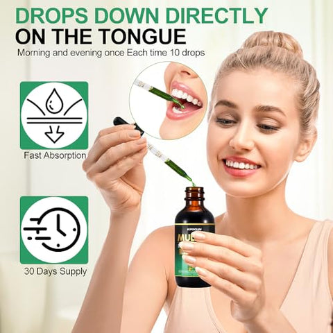 KPOCUN - Gotas de Verbascum para os Pulmões – Limpeza Pulmonar – Extrato de Folha – Suplementos Herbais – Poderoso Verbascum para Suporte Imunológico e Desintoxicação