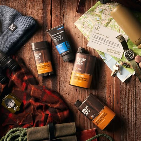 Every Man Jack - Conjunto Presente Banho e Corpo Every Man Jack Amber Sandalwood – Ingredientes Naturais