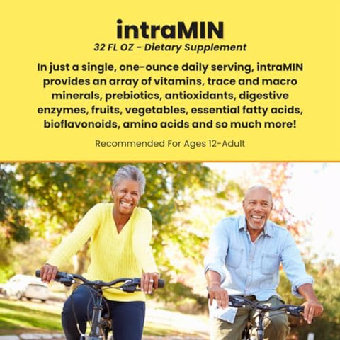 IntraMin - DRUCKER Labs – IntraMIN: Suplemento Líquido Orgânico de Minerais Traços para Homens, Mulheres, Crianças, Suporte Imunológico, Suporte Muscular, Livre de Transgênicos, Sem Glúten, Vegano, Eletrólitos (32 oz., 946 ml)