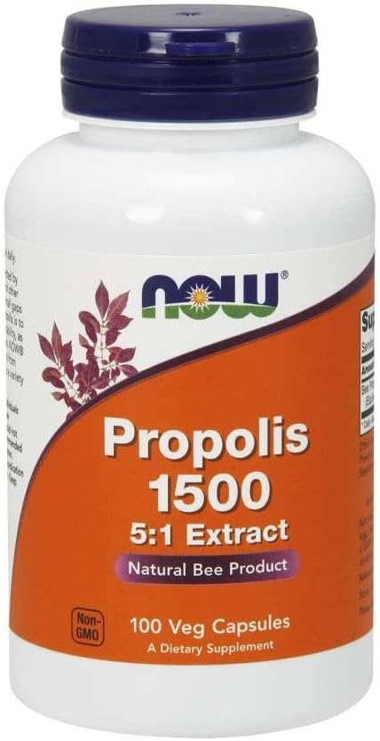 NOW Foods - Now Foods Propolis 1500 mg – 100 cápsulas (Pacote com 3) | Saúde e Bem-Estar