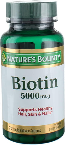 Nature's Bounty - Nature’s Bounty Biotina 5000 mcg Cápsulas Líquidas 72 un (Pacote com 5) – Comprar Online | Nature’s Bounty