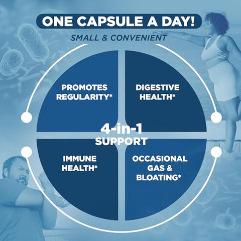 Vital Flora Ultra Probiótico Diário 60 Bilhões UFC, Diversas Cepas, Prebióticos Orgânicos, Suporte Imunológico, Alívio de Inchaço, Saúde Digestiva para Mulheres - Vital Planet