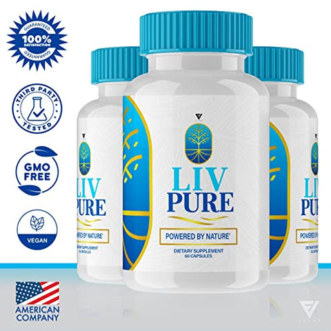 LivPure Cápsulas Desintoxicação do Fígado Perda de Peso, Suplemento LivPure – Produto de Limpeza do Fígado, Suplementos para Saúde Liv Pur, Avaliações de Hidratação da Dieta LivPure - Fyvus