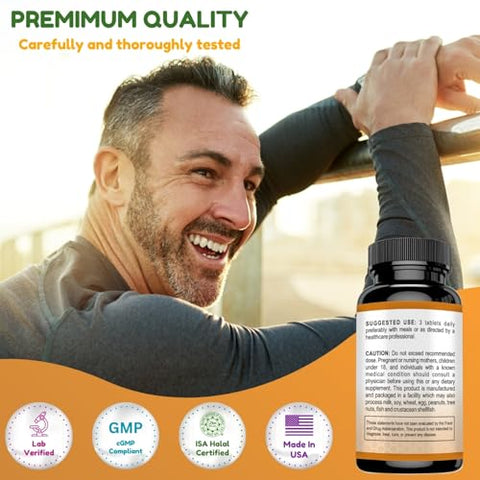 SHIFAA NUTRITION - Suplemento de Cálcio Magnésio Halal c/ Vitamina D3 | Cálcio 1.000 mg, Magnésio 500 mg | 30 Porções, Não-OGM | Estrutura