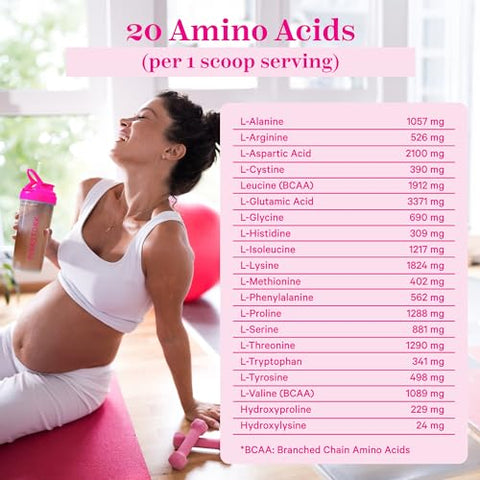 Pó de Proteína de Chocolate Whey e Colágeno – 20g – Gravidez e Pós-parto - Pink Stork