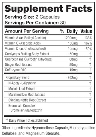Omnite - Alívio da Asma, Saúde Brônquica, Limpeza e Desintoxicação Pulmonar por OmniBreathe, Suplemento de Bem-Estar Respiratório de 30 Dias, Redução Natural da Tosse